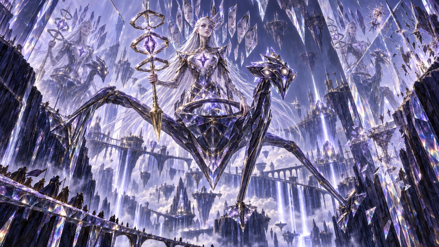 The colossal Guardian of the Crystal Labyrinth